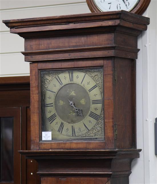 Thomas Halloway, Great Hasley. A George III oak and fruitwood thirty hour longcase clock, 6ft 10in.
